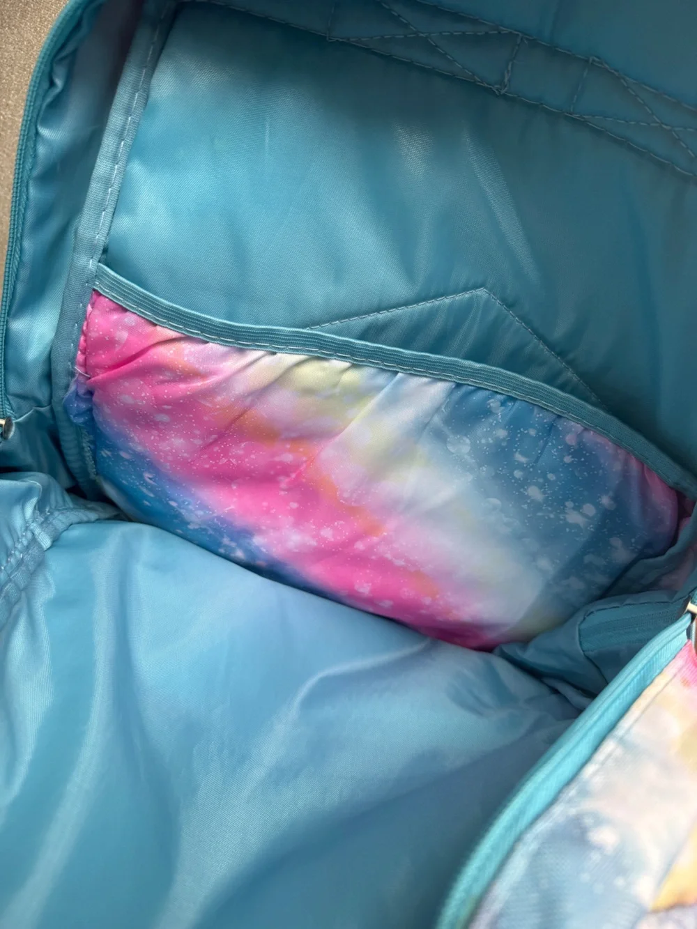 Kids Multicolor Faux-Fur Front Jacket - Pink Blue Tie-Dye